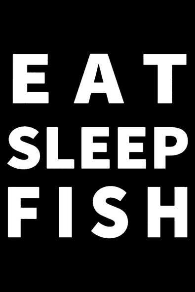 İndispensableyl Eat Sleep Fısh Yazı Sticker 30 X 30 Cm - Resim 3