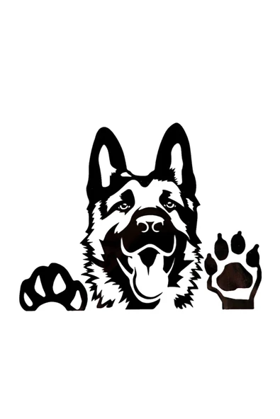 İndispensableyl Kurt Köpeği Tasarım Sticker 20 X 18 Cm ürün görseli 1