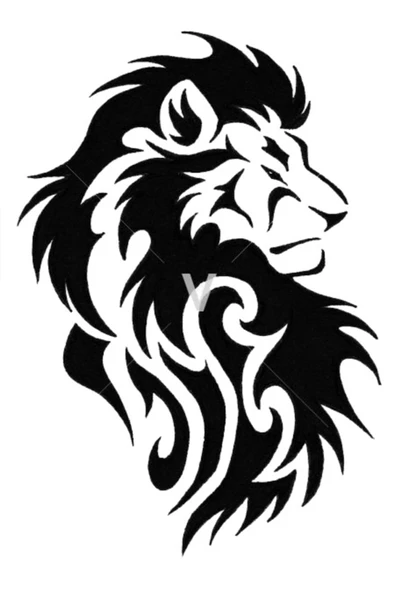 İndispensableyl Aslan Başı Tasarım Sticker 30 X 45 Cm ürün görseli 1