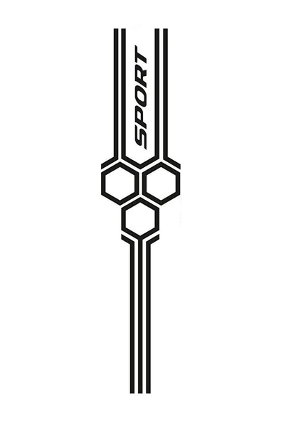 İndispensableyl Oto Kaput Sticker Petek Sport Tasarım 26 X 120 Cm - Resim 2