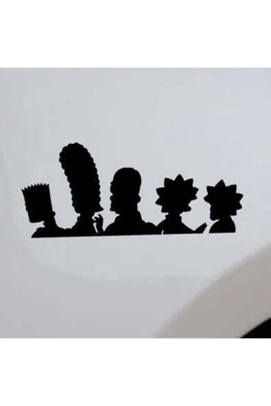 İndispensableyl Karikatür Aile Tasarım Sticker 19 X 8 Cm - Resim 2