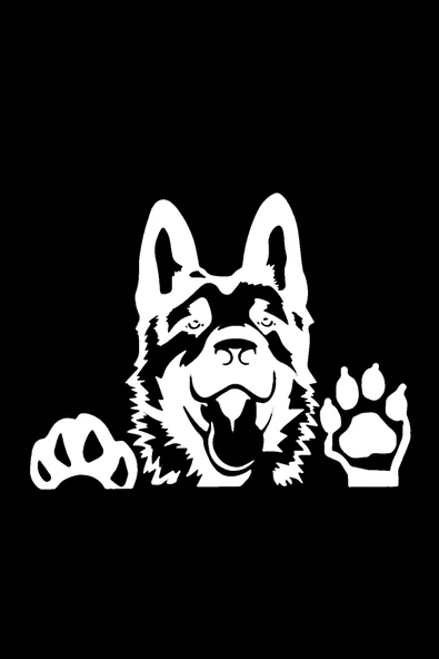 İndispensableyl Kurt Köpeği Tasarım Sticker 20 X 18 Cm - Resim 2