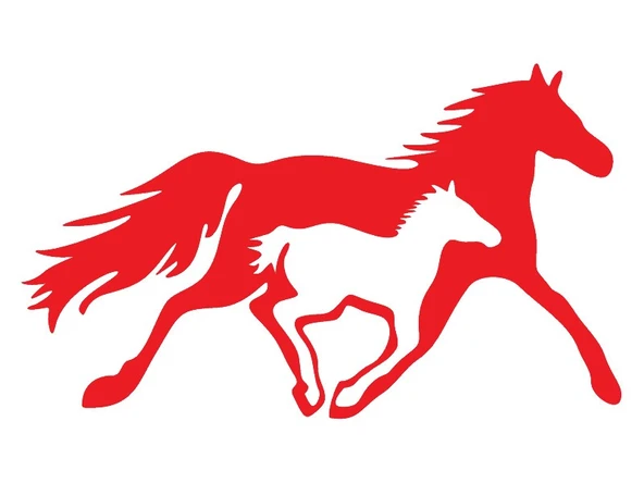 İndispensableyl At Ve Yavrusu Tip 2 Sticker 20 X 12 Cm - Resim 2