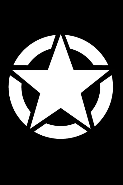 İndispensableyl Askeri Yıldız Sticker 30 X 30 Cm - Resim 2