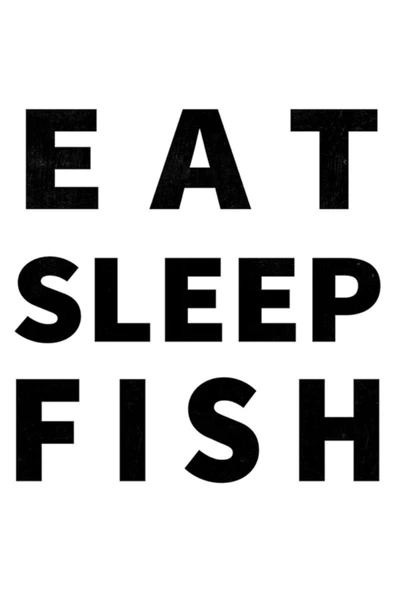 İndispensableyl Eat Sleep Fısh Yazı Sticker 30 X 30 Cm ürün görseli