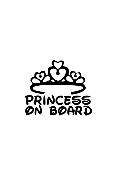 İndispensableyl Princess On Board Sticker 10 X 8 Cm ürün görseli