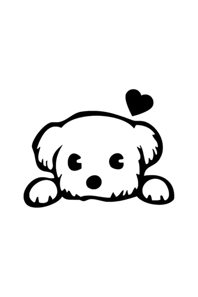 İndispensableyl Kalpli Kopek Sticker 20 X 16 Cm ürün görseli