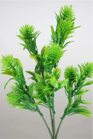 5 Dal Yapay Çiçek Plastik Demet Beyaz Iğneli Çam Demeti Garnitür Aradal Dekoratif Yapay Bitki - Resim 4