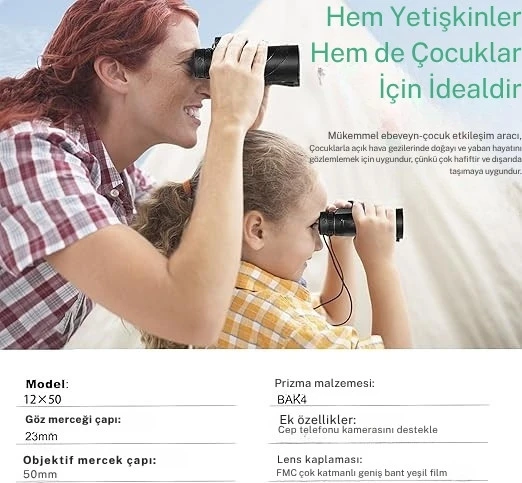 Monozone Tek Göz Dürbün HD Zoom Teleskop Tripot Telefon Kamera El Dürbünü 80x Monoküler Taşınabilir - 7