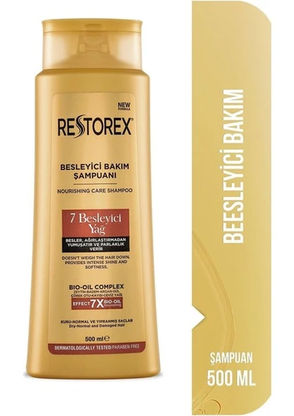 Restorex Bakım Şampuanı 7 Besleyici Yağ 500 ml x 5 Adet - 2