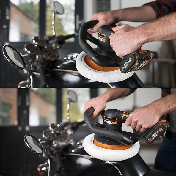 WORX WX856.9 20Volt 254MM Şarjlı Orbital Polisaj Makinesi (Akü Dahil Değildir) - 9