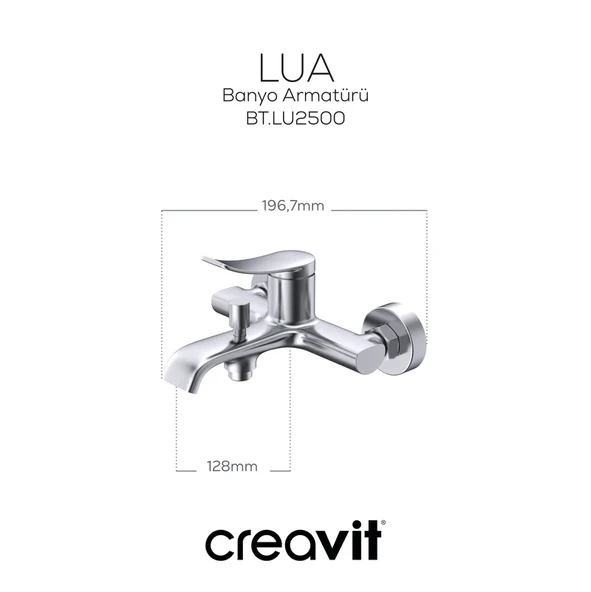 CREAVİT Lua Banyo Bataryası Armatürü LU2500 - 2