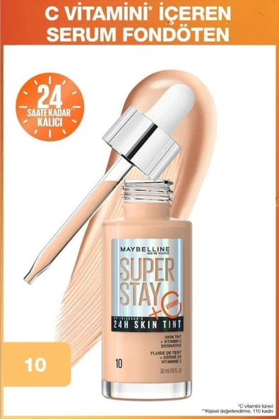 MAYBELLİNE NEW YORK Super Stay Skin Tint Fondöten - 10