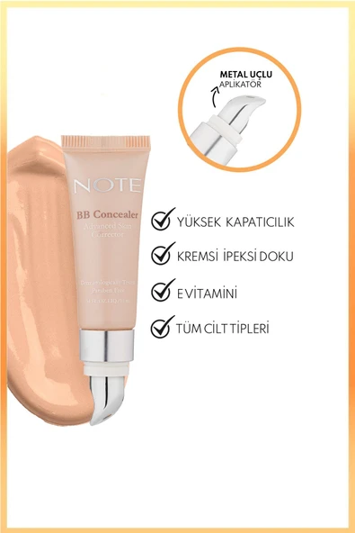 NOTE Bb Concealer Spf 15 Yoğun Kapatıcı Metal Başlıklı Göz Altı Kapatıcısı - 03 Orta Koyu - 2