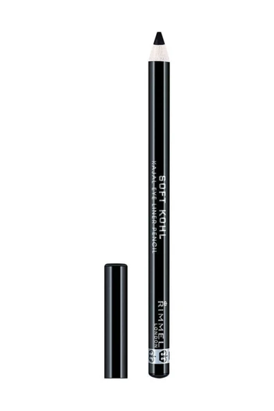 RIMMEL LONDON Siyah Göz Kalemi - Soft Kohl Kajal Eye Liner Pencil 061 Jet Black  5012874025862