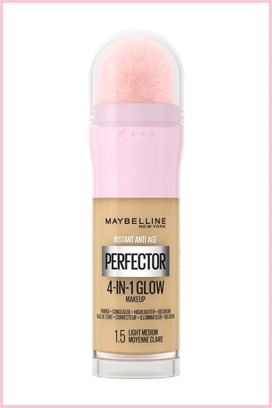 MAYBELLİNE NEW YORK Instant Perfector Glow 4 Etki 1 Arada Fondöten- 1.5 Light Medium - 2