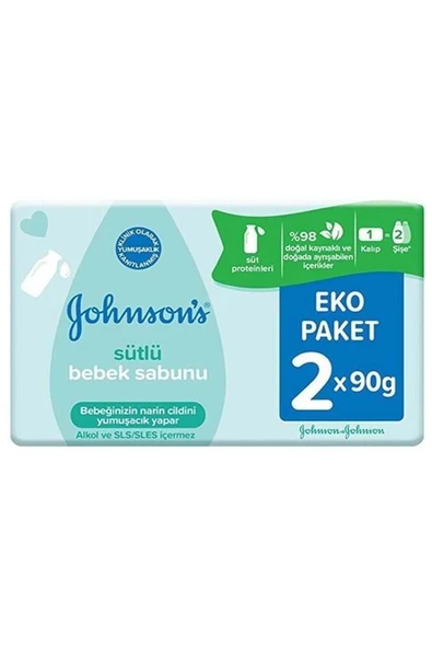 JOHNSON´S BABY Johnsons Baby Sütlü Bebek Sabunu 2 X 90 gr Eko Paket
