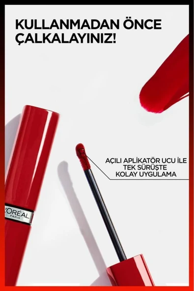L'OREAL PARİS Infaillible Laque Resistance Likit Parlak Ruj - 420 Rouge Paris - 2