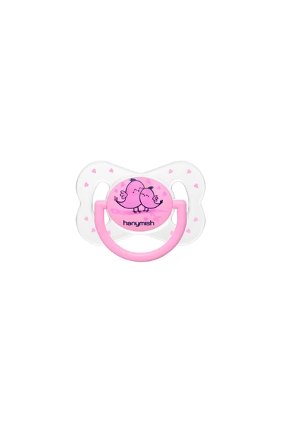 HANYMİSH Damaklı Emzik 0-6 Ay Pembe Şeffaf Kelebek No: 1 Code 109