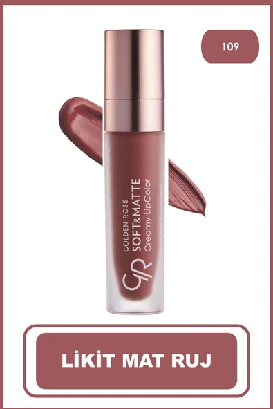 GOLDEN ROSE Soft & Matte Creamy Lipcolor No:107 Milky Chocolate - Likit Mat Ruj