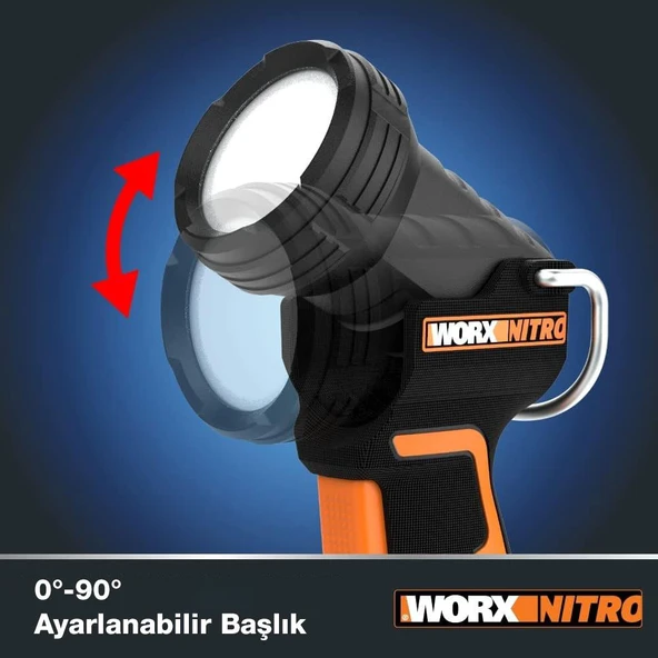 Worx WX025.9 20Volt 160/350 Lümen Profesyonel Çok Fonksiyonlu Led Fener (Akü Dahil Değildir) - 11
