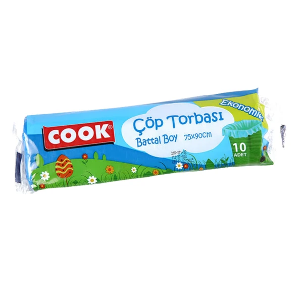 Cook Eko Çöp Poşeti Battal Boy 10'lu