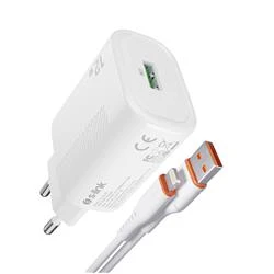 S-link SL-EC40L Lightning Kablolu 5V 2400MA Beyaz Ev Şarj Adaptörü - 2