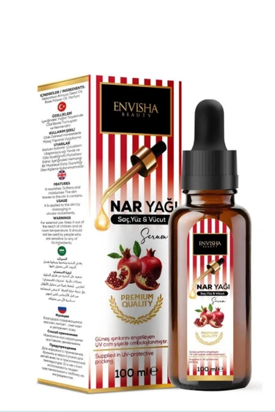 Envisha Beauty Nar Yağı Kırışıklık Önleyici 100 ML