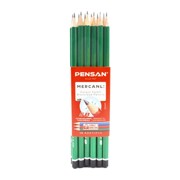 Pensan HB Mercanlı Kurşun Kalem 12 Adet - 1