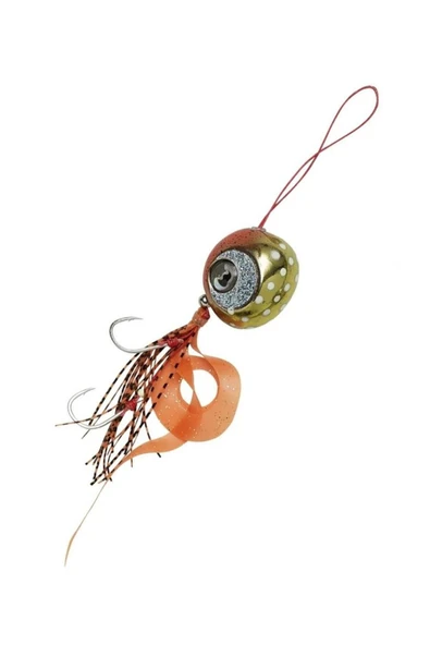Savage Gear Cuttle Eye 75g Suni Yem Tai Rubber Silikon Jig Yemi Orange Glow Gold - Resim 2