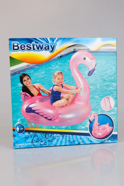BESTWAY DEKOMUS İLE ÖZEL FLAMINGO TASARIM TUTMALI DENİZ YATAĞI 127x127 CM - 6