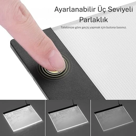 Monozone A3 LED Işıklı Çerçeve Çizim Tableti Dijital Grafik Sanat Animasyon Eskiz Çizim Kopyalama - 3