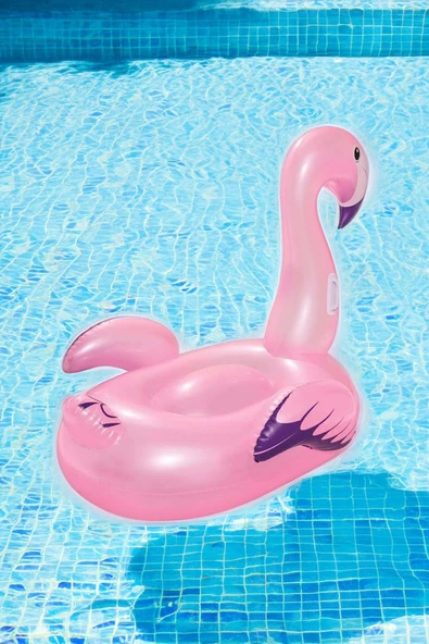 BESTWAY DEKOMUS İLE ÖZEL FLAMINGO TASARIM TUTMALI DENİZ YATAĞI 127x127 CM - 2