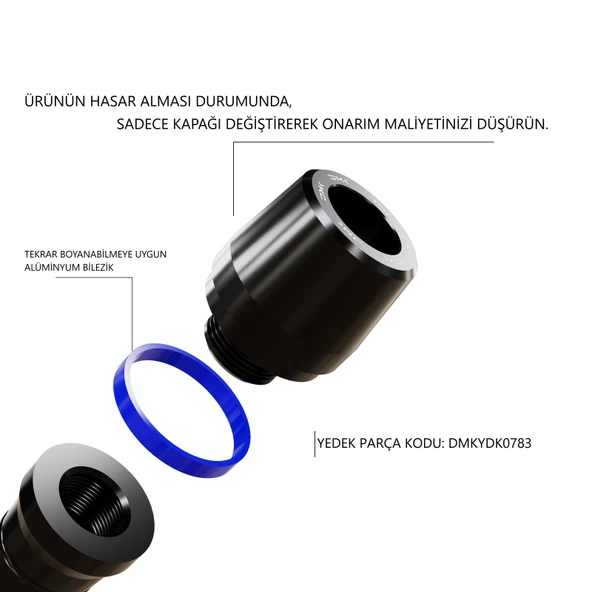 Yamaha MT-09 Uyumlu Grenaj Koruma Takozu (MAVİ) - 3