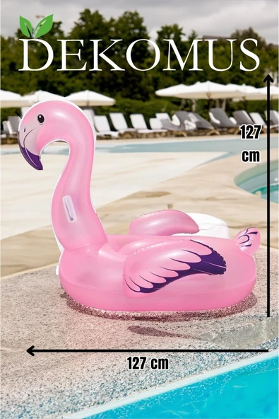 BESTWAY DEKOMUS İLE ÖZEL FLAMINGO TASARIM TUTMALI DENİZ YATAĞI 127x127 CM