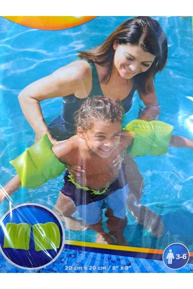 BESTWAY Şişme Kolluk Çocuk Yüzme Kolluğu 1 çift 20 cm çift Bombeli 3-12 yaş için uygundur - 3