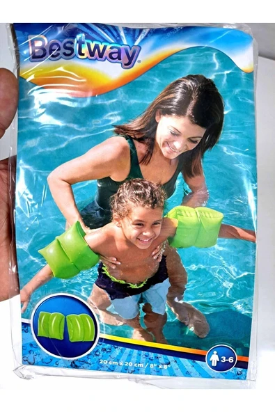 BESTWAY Şişme Kolluk Çocuk Yüzme Kolluğu 1 çift 20 cm çift Bombeli 3-12 yaş için uygundur