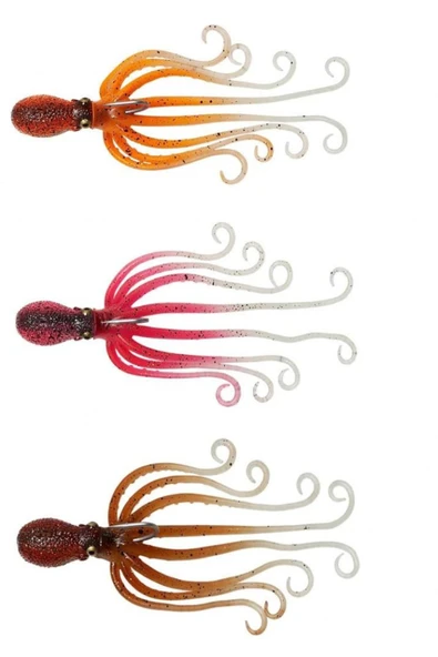 Savage Gear 3d Octopus Ahtapot Silikon 120g 16cm Jigging Suni Yem Uv Pink Glow - 1