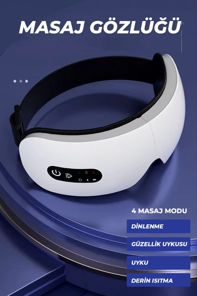 Göz Masaj Aleti Isıtmalı Titreşimli Türkçe Seslendirmeli  Bluetooth - Resim 2