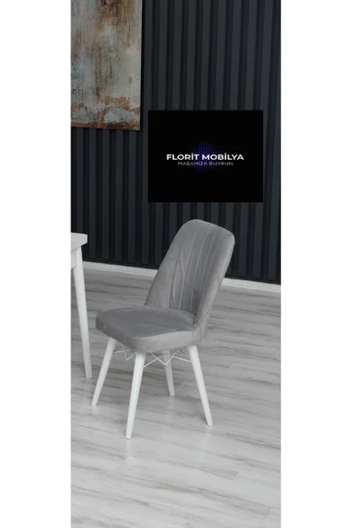 florit mobilya masamıza buyurun Baby Kumaş A Calite Açılır Mutfak Masası Takımı Yemek Masası Takımı Gri - Resim 5