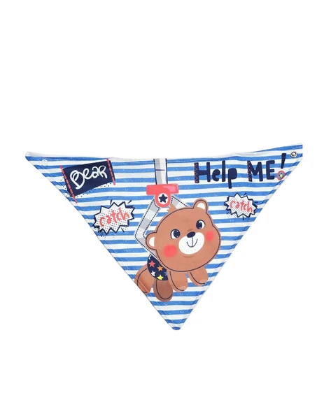 Erkek Bebek Fular Önlük 1 - Resim 3