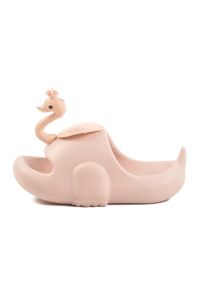 Ayakmod Pudra Hafif Eva Kuğulu Kız Çocuk Terlik Kuğu P-F - 2