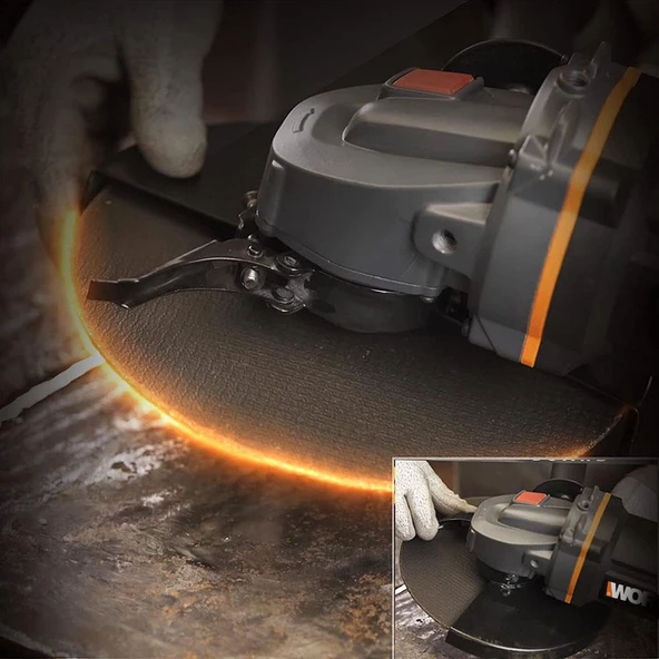 Worx WX709 2350Watt 230mm Profesyonel Dönebilir Tutma Kollu Büyük Taşlama - 10