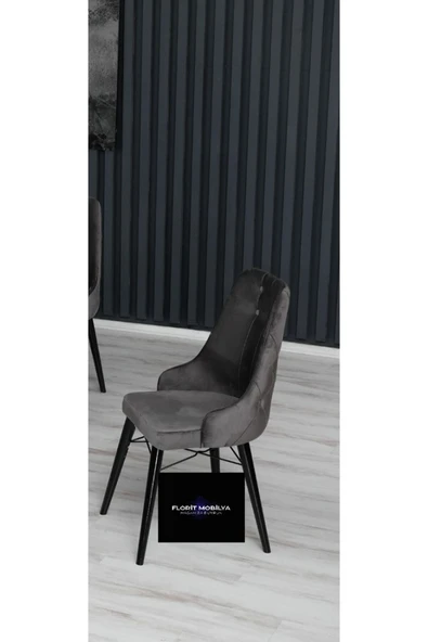 florit mobilya masamıza buyurun Siyah Gold Serisi 80*130 Açılabilir Mutfak Masası Takımı 1. Sınıf Bayby Face Gri - Resim 3