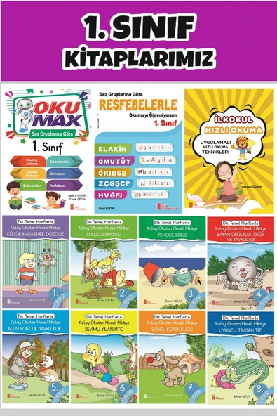 1. Sınıf Okumayı Hızlandıran Eğlenceli Renkli Heceli 11 Kitap ürün görseli 1