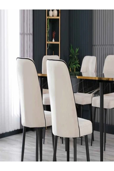 florit mobilya masamıza buyurun Elit Serisi 80 x 130 Açılır Yemek Masası Takımı-Mutfak Masası-6 Kişilik - Resim 3