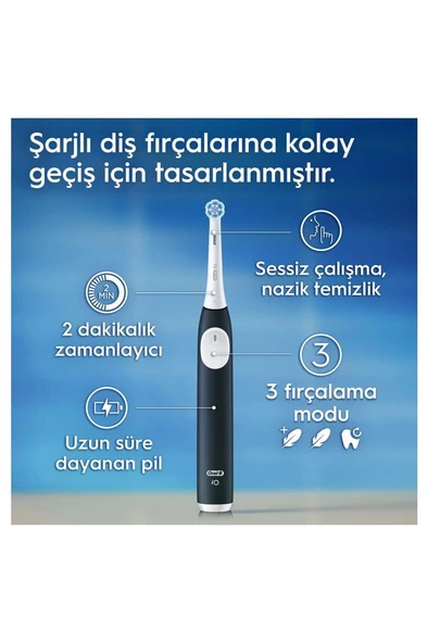 Oral-B İo 2 Orman Yeşili Şarjlı Diş Fırçası 1 Diş Fırçası Başlığı 1 Seyahat Kutusu - 4