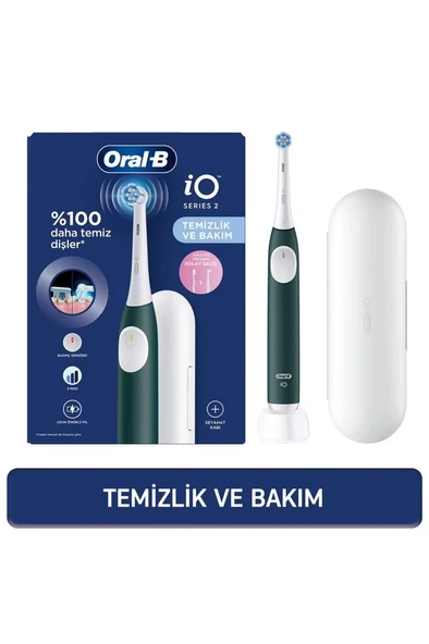 Oral-B İo 2 Orman Yeşili Şarjlı Diş Fırçası 1 Diş Fırçası Başlığı 1 Seyahat Kutusu