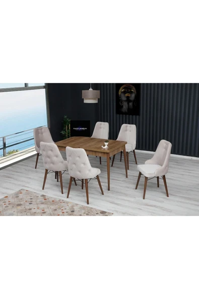 florit mobilya masamıza buyurun Share Serisi 80*130 Açılabilir Mutfak Masası Takımı 1. Sınıf Bayby Face Kumaş ürün görseli