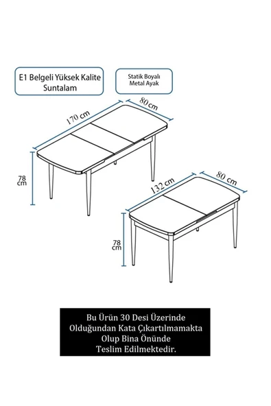 florit mobilya masamıza buyurun Siyah Mermer Açılabilir Mutfak Masası - Resim 4